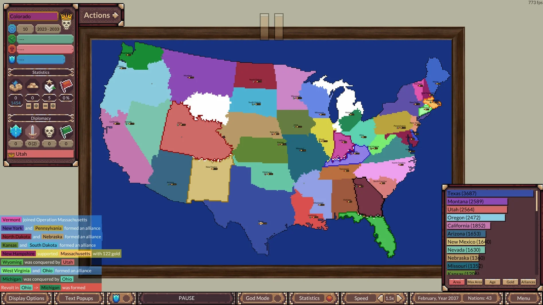 Ages of Conflict: World War Simulator demo 5 Ages of Conflict: World War Simulator sidebar view 5