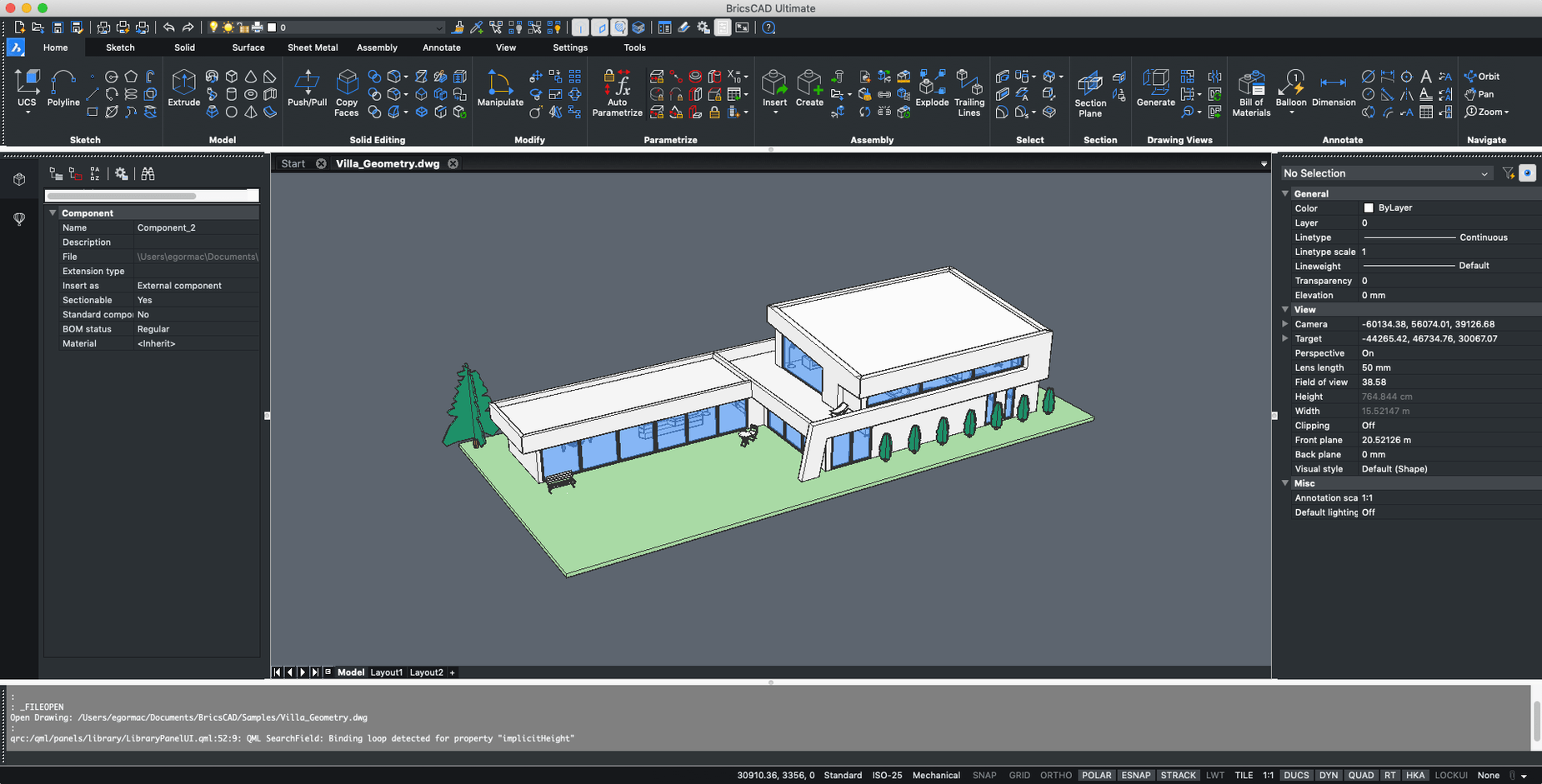 BricsCAD demo 3 BricsCAD sidebar view 3