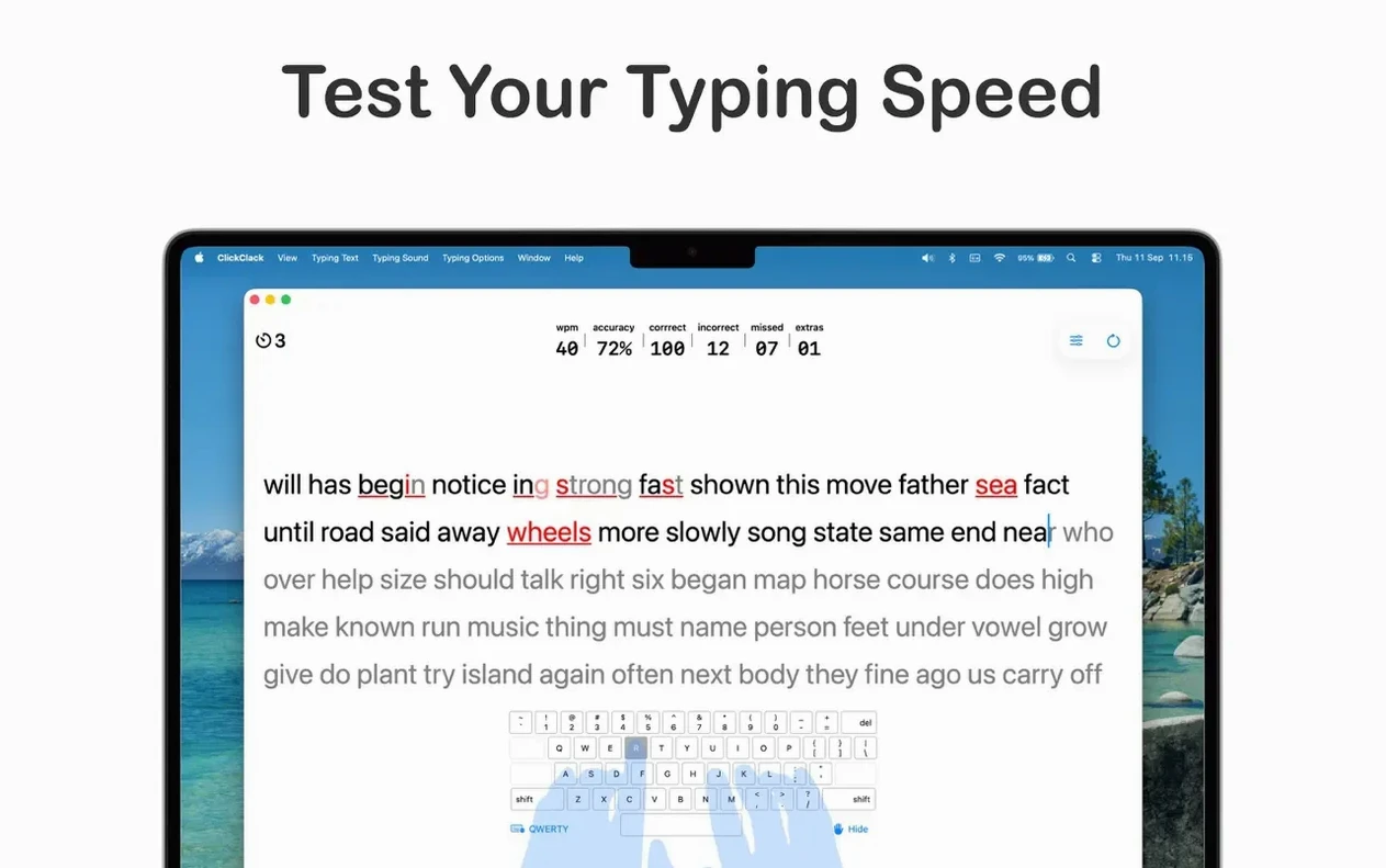 ClickClack - Typing Trainer demo 1 clickclack - typing trainer torrent mac main screen