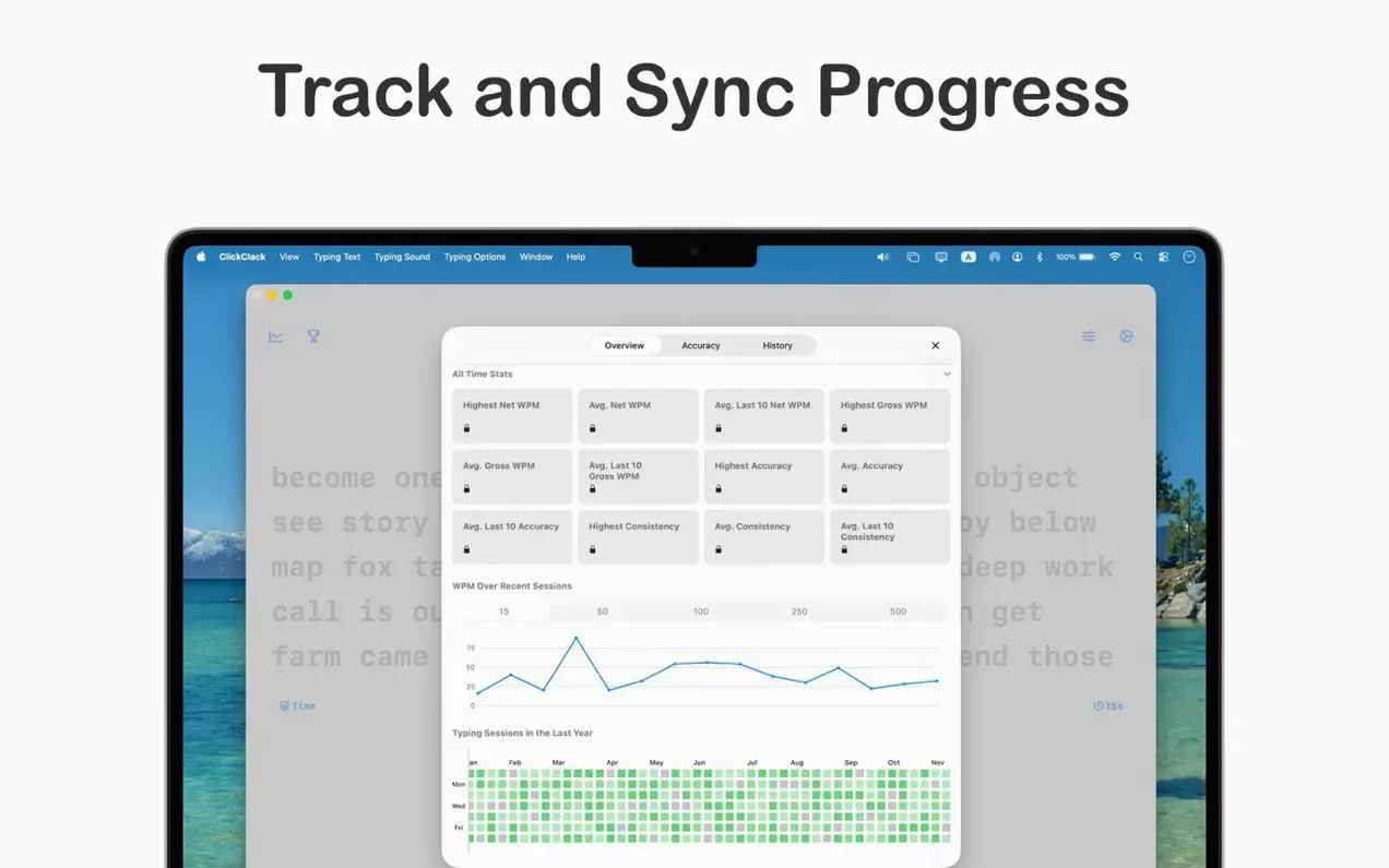 ClickClack - Typing Trainer on a Mac, shot 7 ClickClack - Typing Trainer for Mac, image 7
