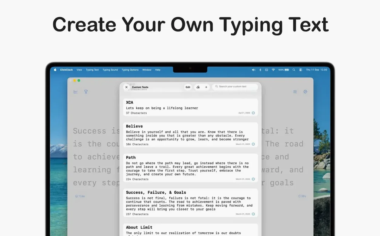 ClickClack - Typing Trainer on a Mac, shot 8 ClickClack - Typing Trainer for Mac, image 8