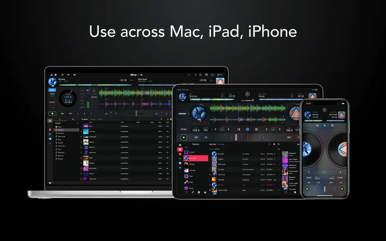 djay Pro demo 3 djay Pro sidebar view 3