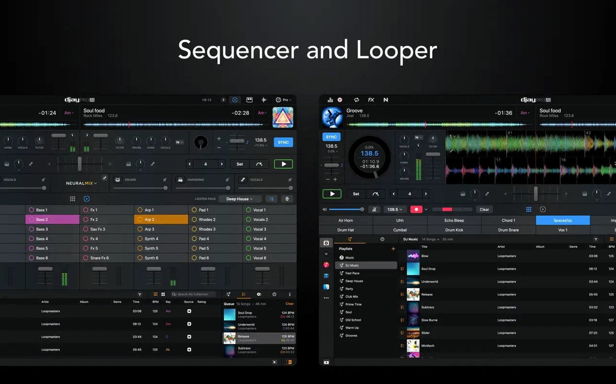 djay Pro demo 4 djay Pro sidebar view 4