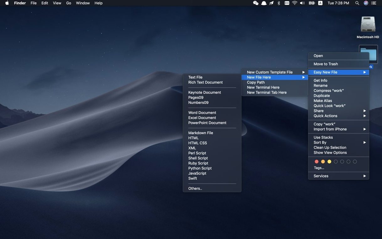 Easy New File on a Mac, shot 1 easy new file crack mac — editor view