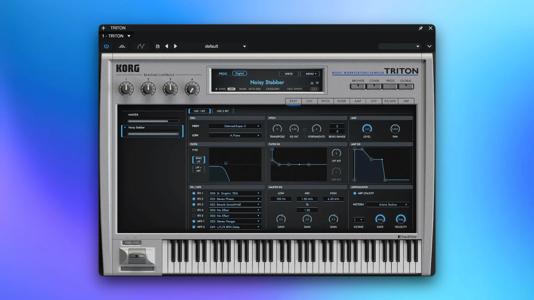 KORG TRITON demo 1 korg triton mac — editor view