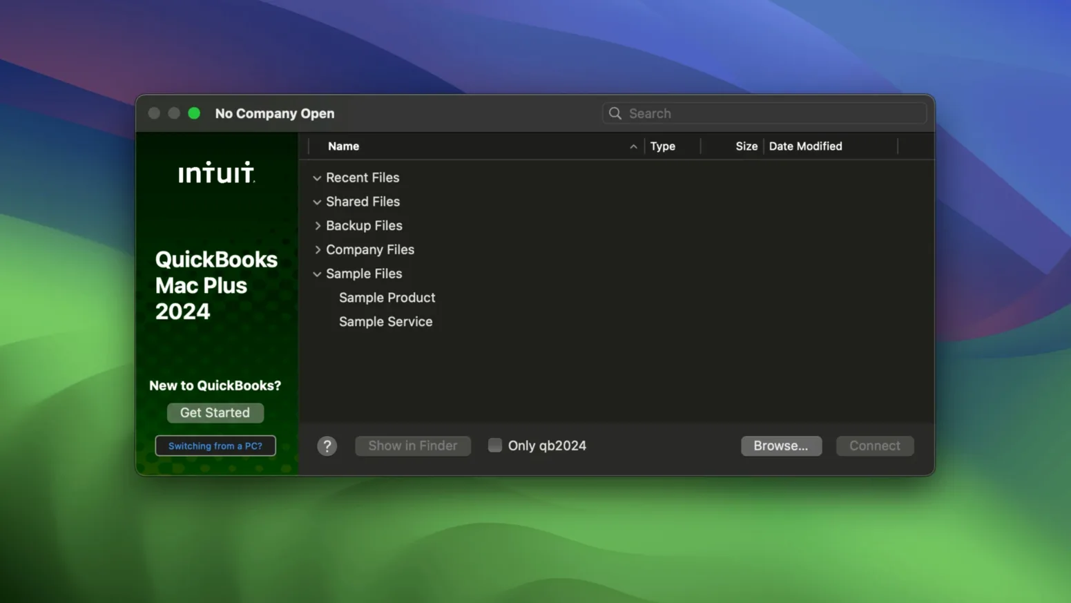 QuickBooks Mac Plus on a Mac, shot 1 quickbooks mac — editor view