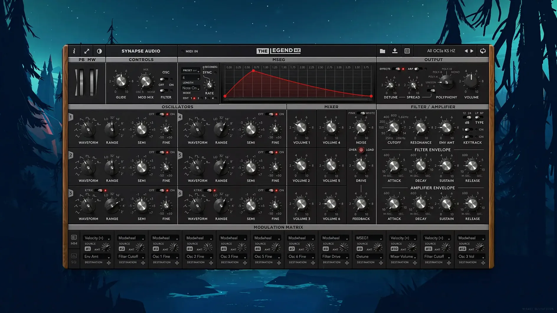 Synapse Audio The Legend HZ v2.0.2.R1 demo 1 500 hz sound — editor view