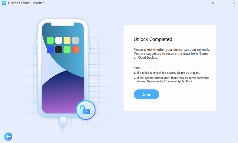 TunesKit iPhone Unlocker on a Mac, shot 4 TunesKit iPhone Unlocker for Mac, image 4