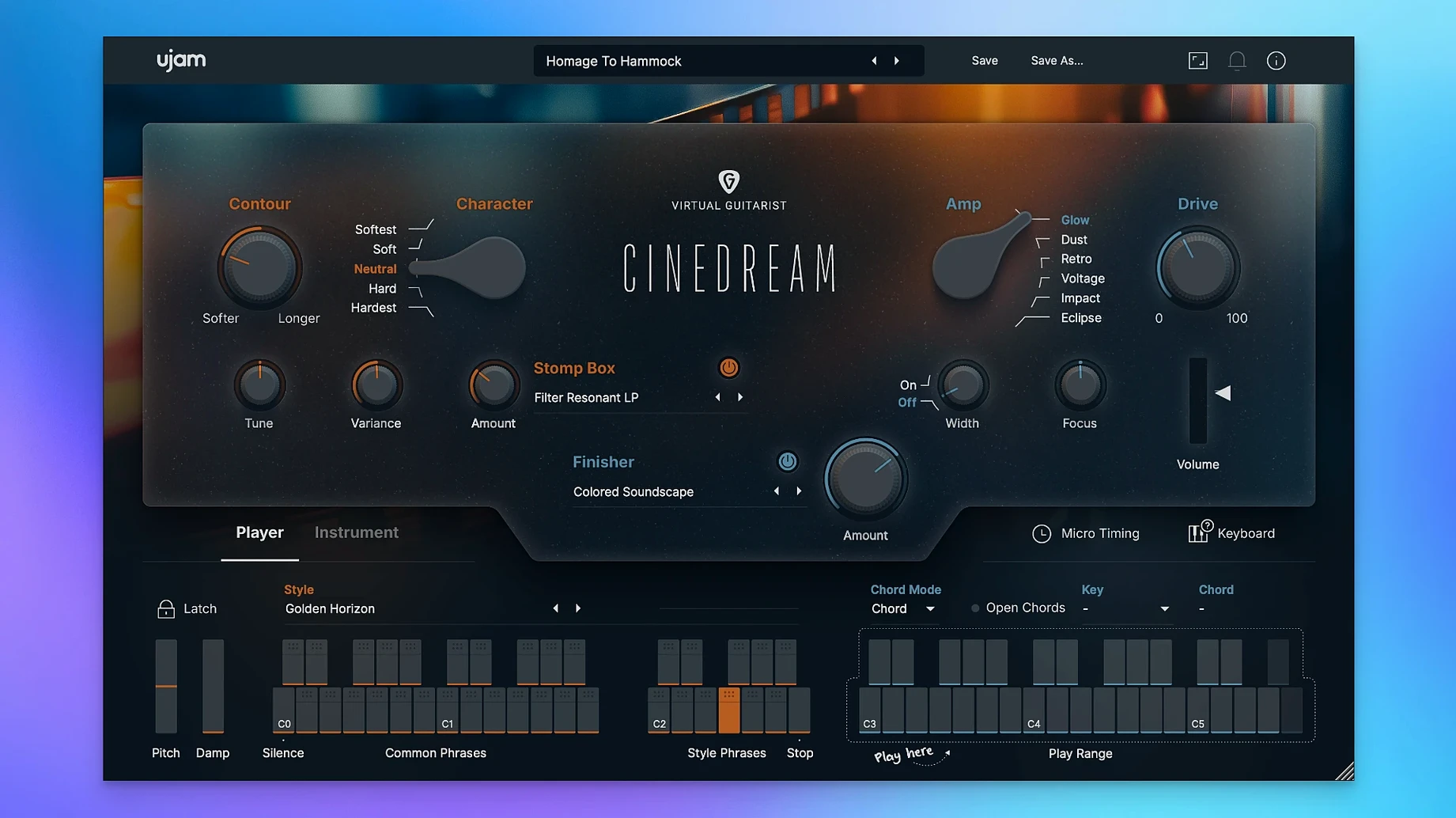 uJAM Cinedream demo 1 cinedream plugin crack main screen