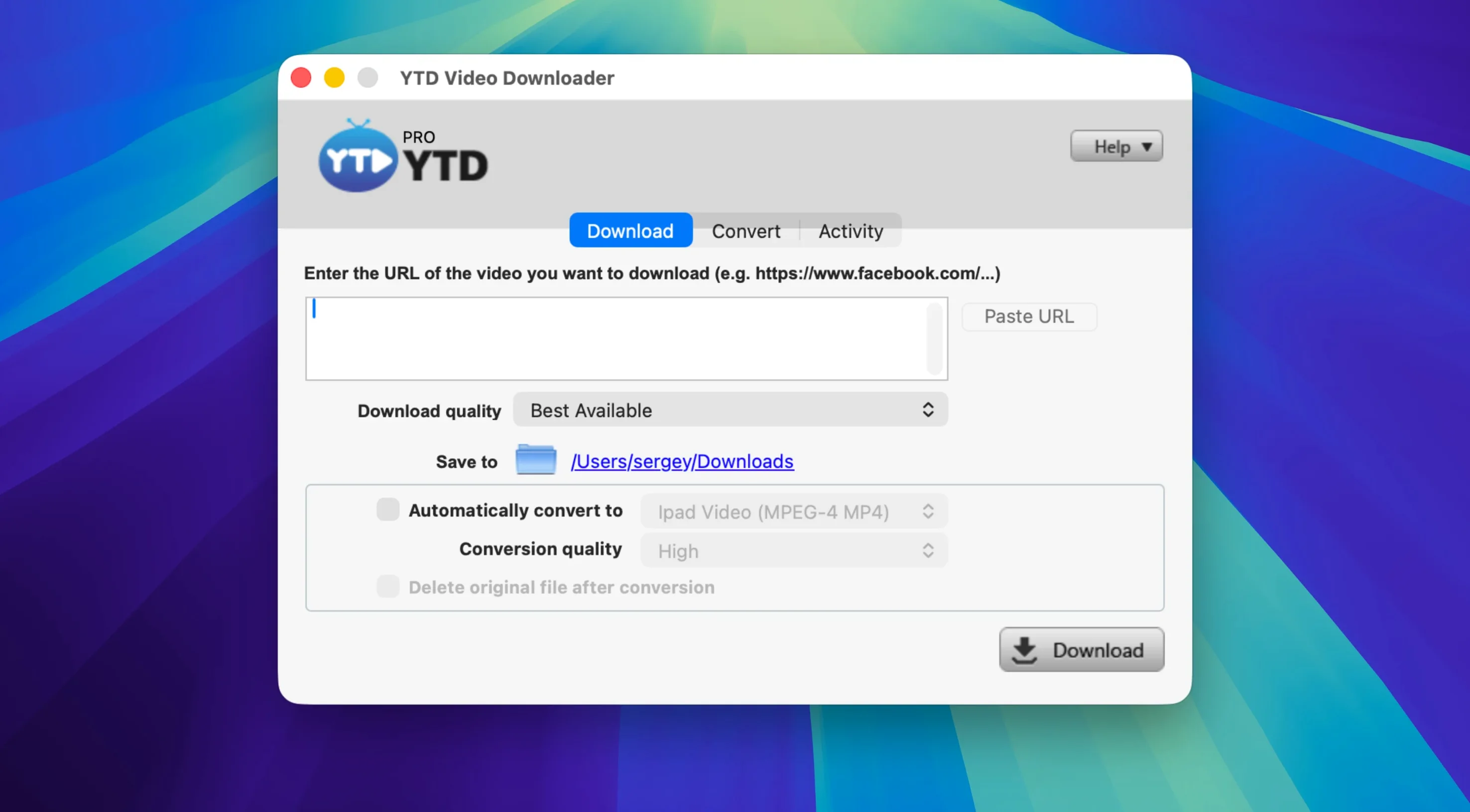 YTD Video Downloader PRO demo 1 torrent ytd main screen